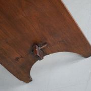 Antique rustic farmhouse fruitwood side table, France, 19th century
