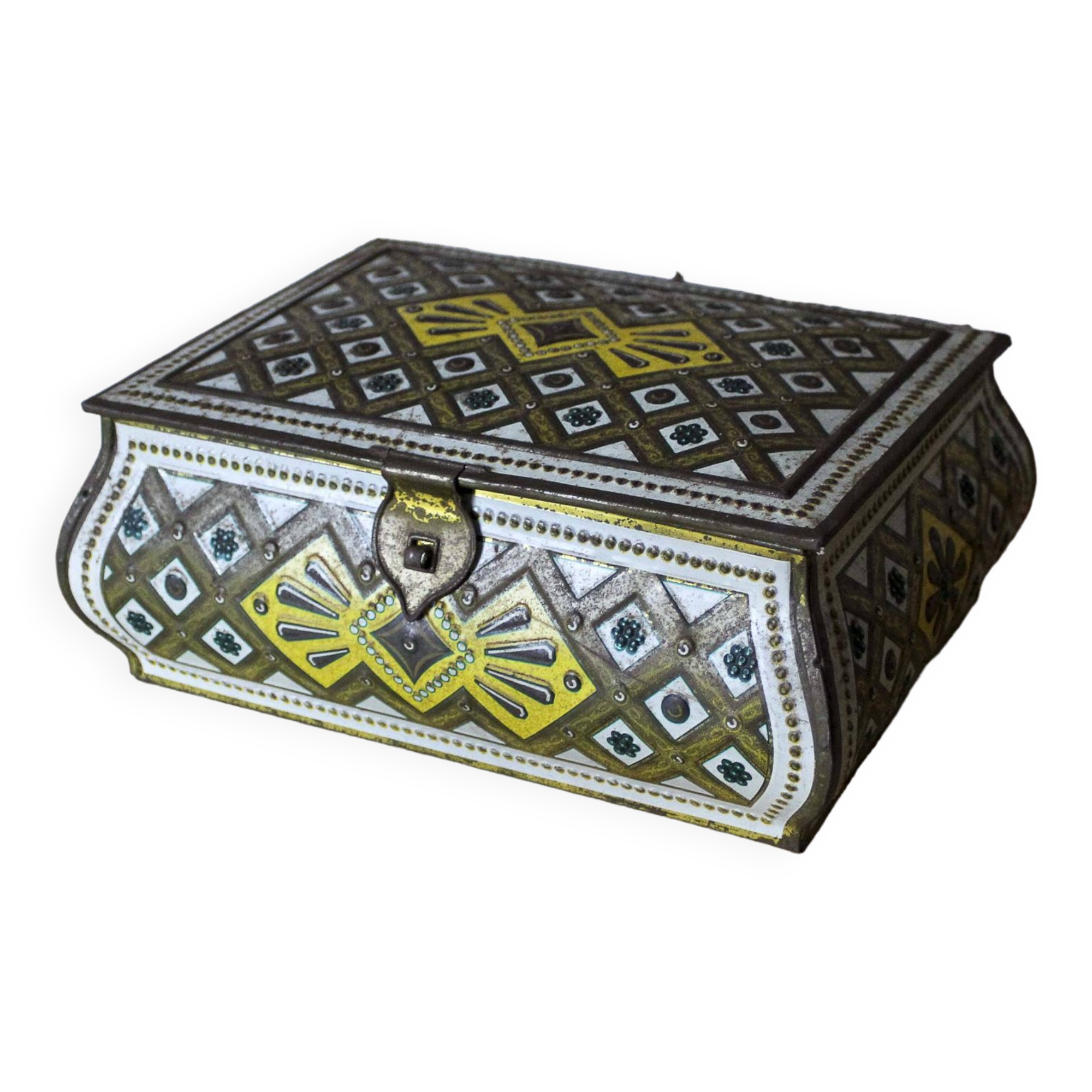 Old Victoria metal biscuit box