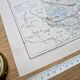 Map of Indre, printed in 1889. Authentic Vintage.