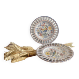Pair of Rouen earthenware plates
