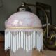 Opaline wall light with ceramic and glass pendants