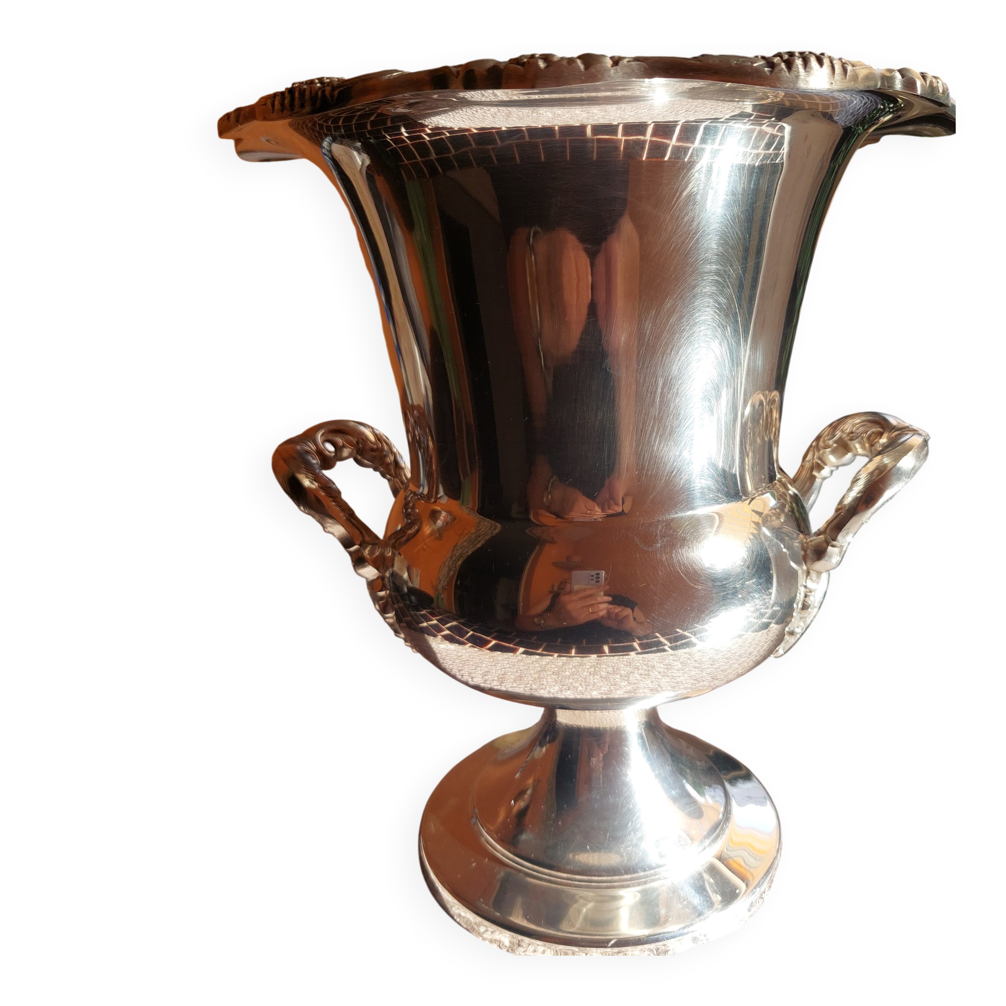silver-plated champagne bucket