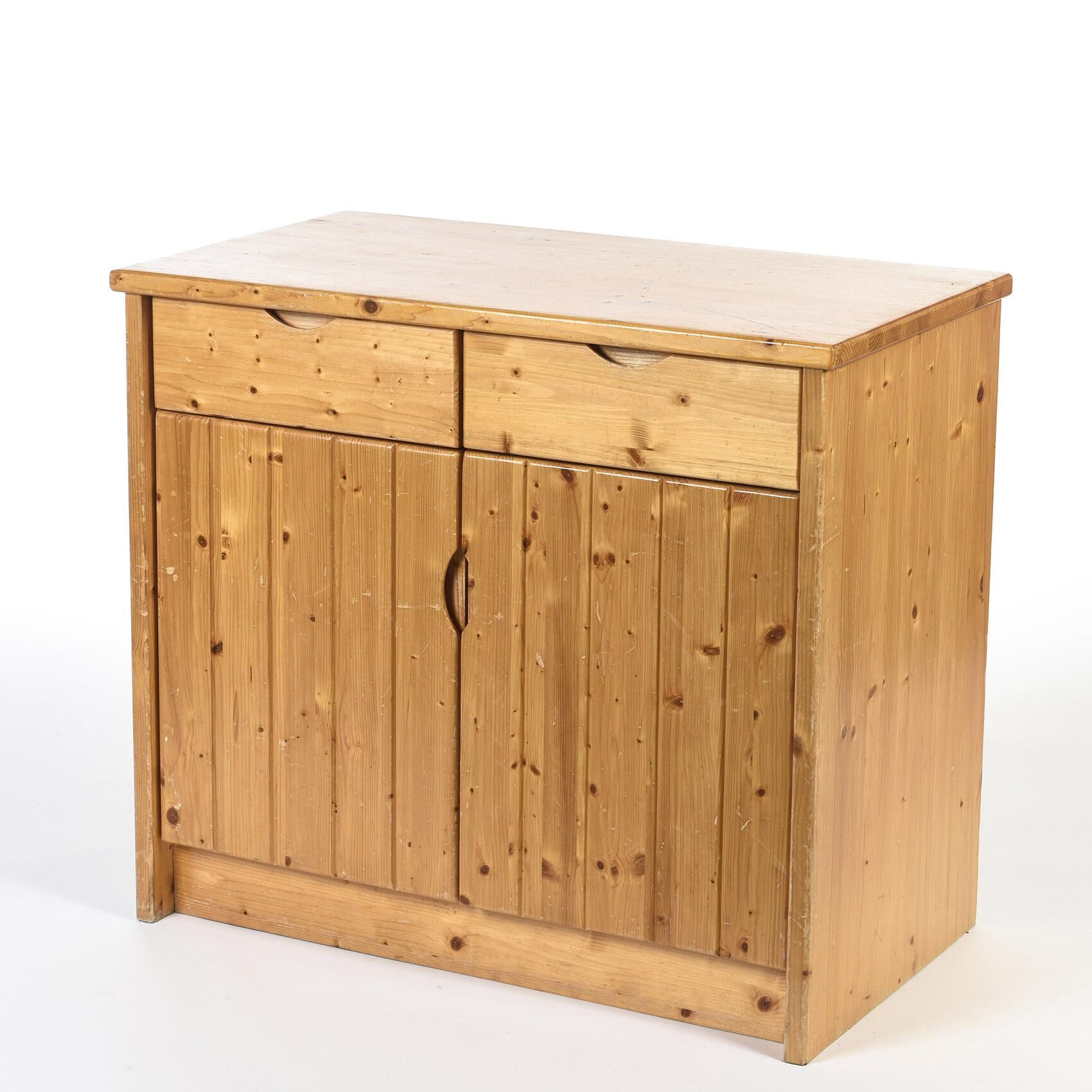 Furniture arc: chest of drawers with two drawers and two pine doors