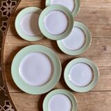 Vintage dessert service, one main course and 6 plates L'AMandinoise