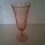 8 Rosaline Luminarc champagne flutes from the 1970s.
