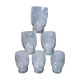 Lot de 6 verres à eau en cristal gravé années 50