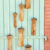 Set of seven baskets to hang