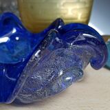 Vintage cobalt blue Murano ashtray