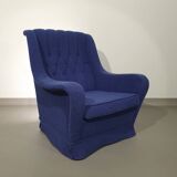 Graceful arm chair / wool bouclé / 70's