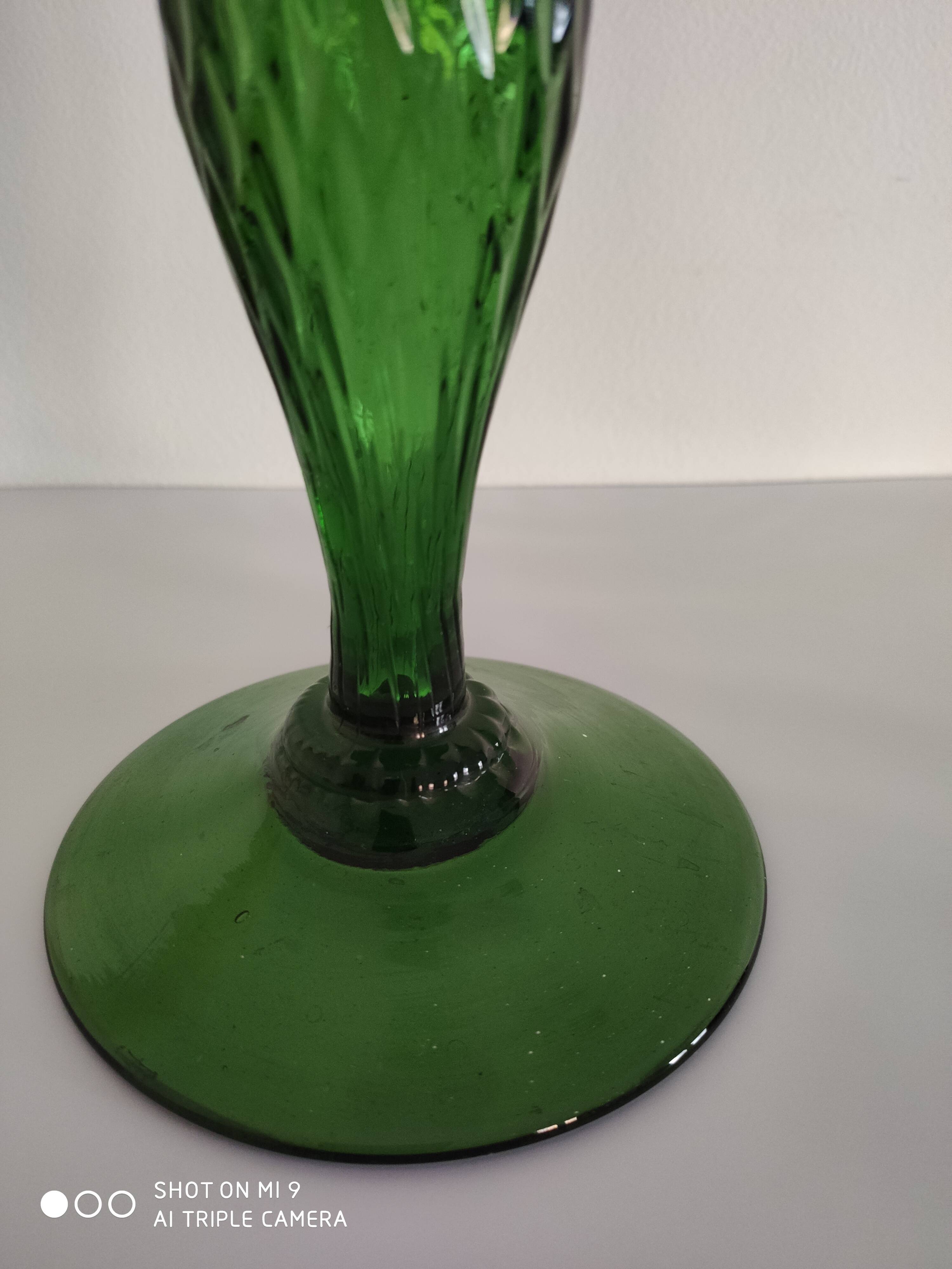 Large glass candlestick