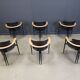 Vintage leather armchairs by Arrben Italy, 1980s - set of 6