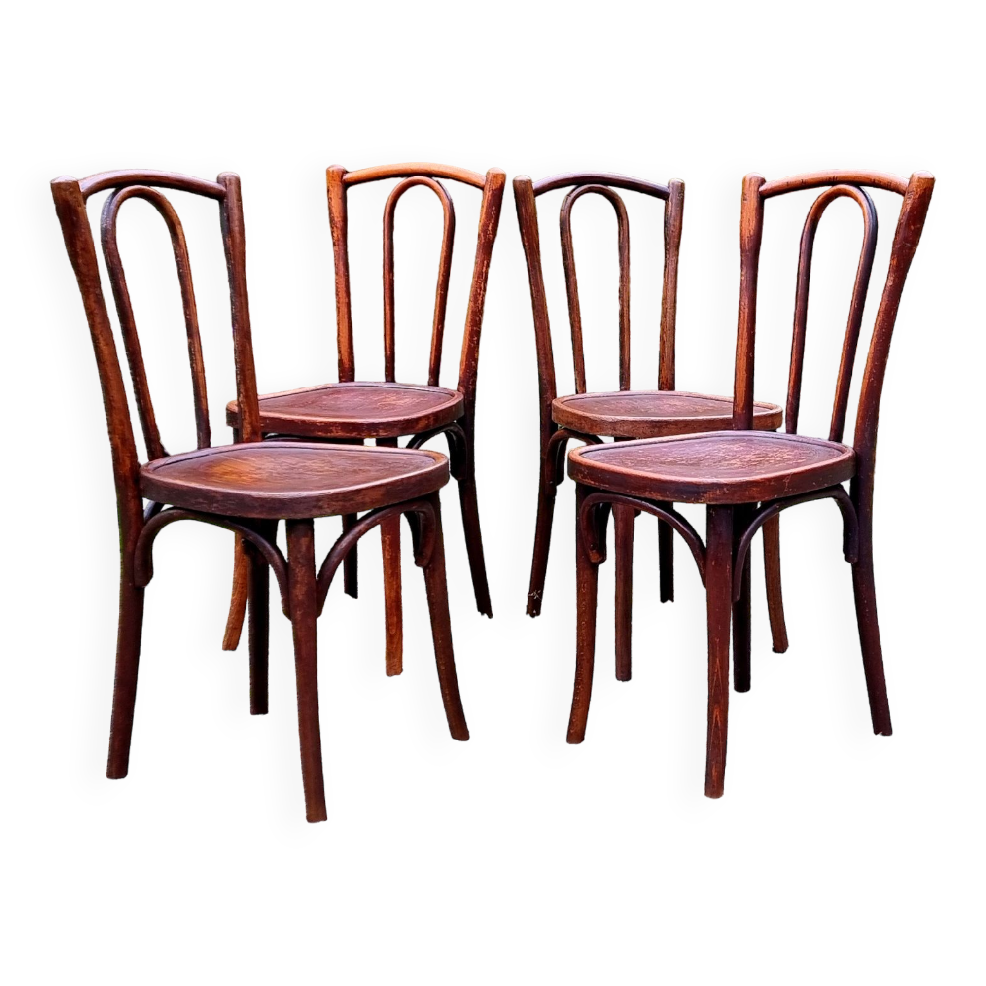 4 chairs bistrot type n°56 years 30