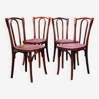 4 chairs bistrot type n°56 years 30