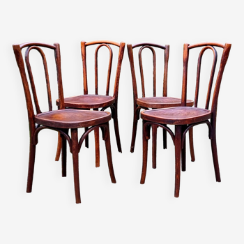 4 chaises bistrot type n°56 années 30