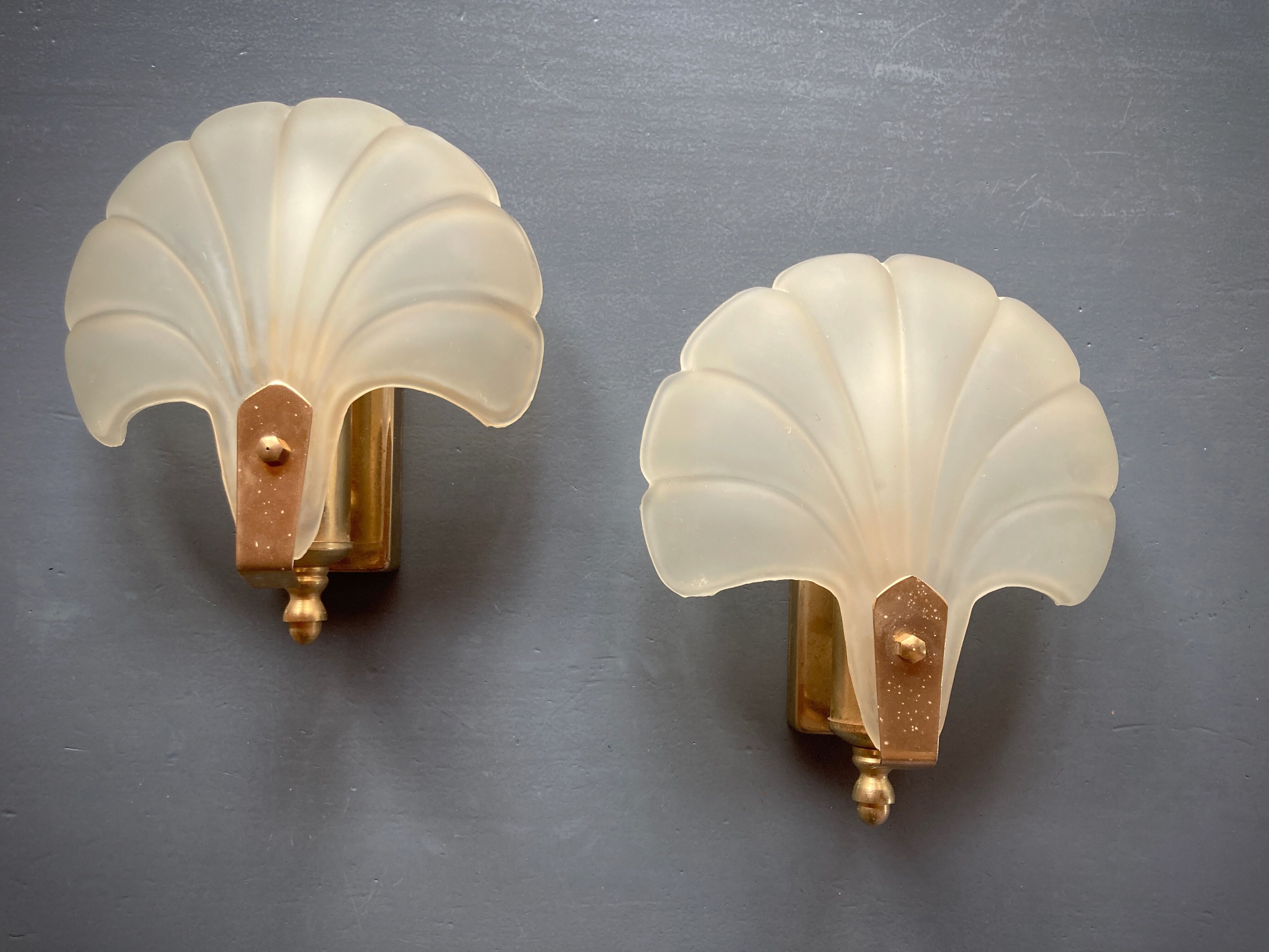 Frosted glass shell wall lamps
