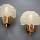 Frosted glass shell wall lamps