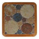 Coffee table with ceramic work by Tue Poulsen for Haslev Møbelsnedkeri, 1960s