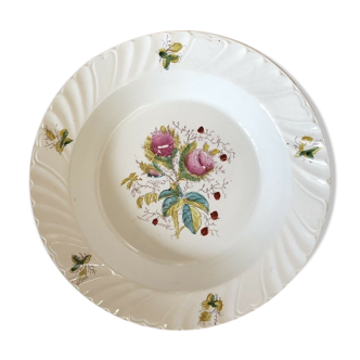 Hollow plate porcelain Saint Amand and North Hamage