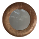 Sculptural hammered copper mirror attributed to Angelo Bragalini