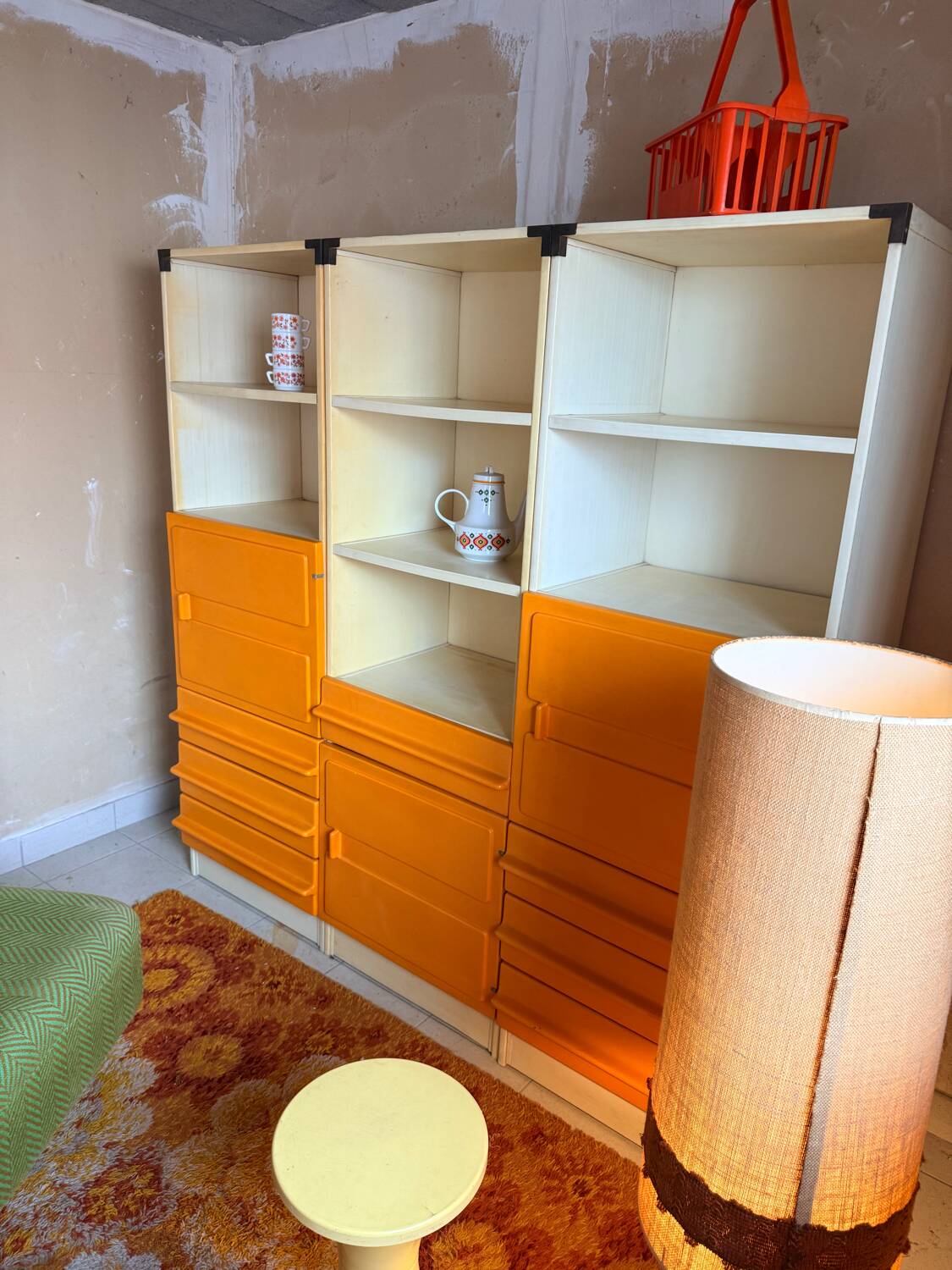 Set of 3 "Space Age" Storage Columns - 1970 Design