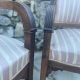 Pair of French mahogany armchairs from the Restoration period