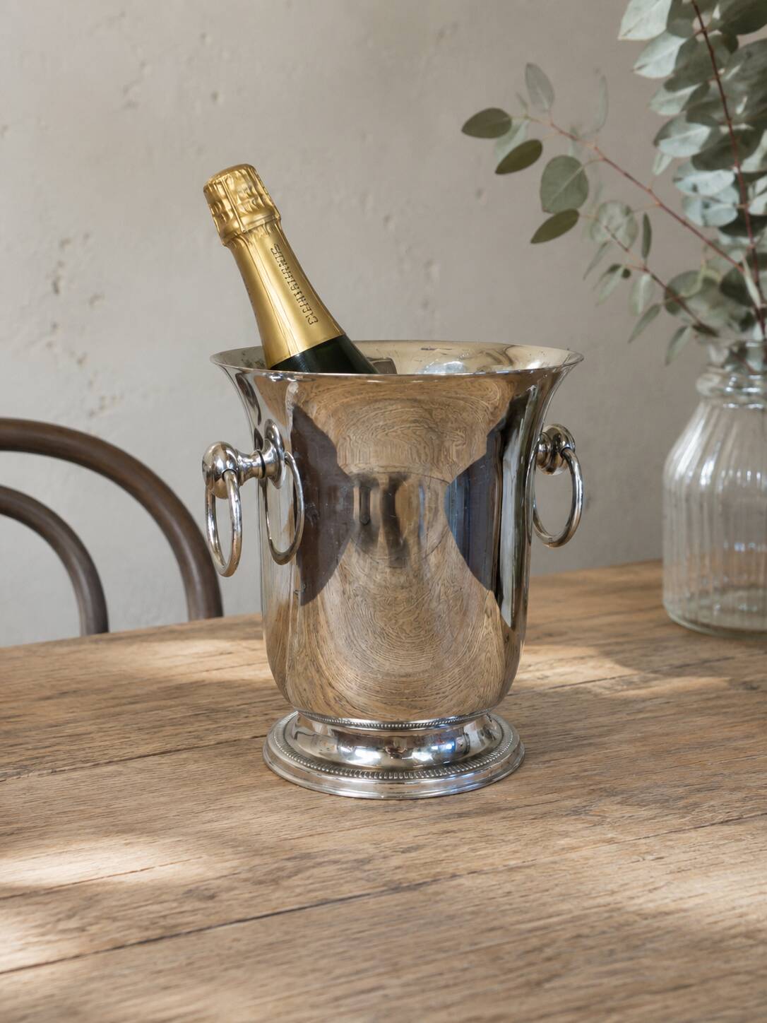 Jean Couzon stainless steel 18/10 champagne and wine bucket