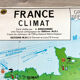 Carte scolaire vintage france climat mdi année 1968
