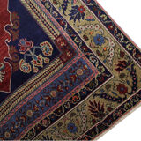 Vintage Turkish Wool Red Area Rug- 122x210cm