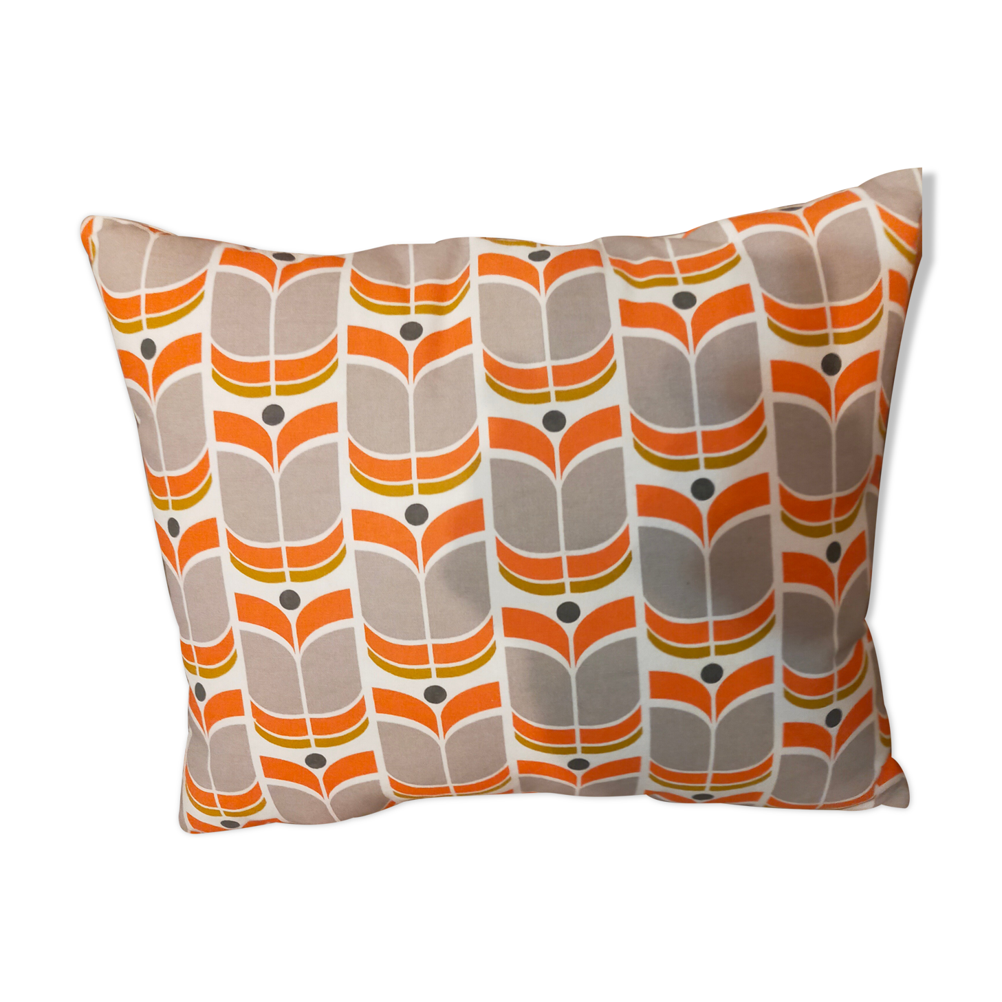 Coussin tissu années 70