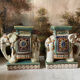 Ceramic elephants plant holder