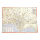 Vintage map of Marseille 1970
