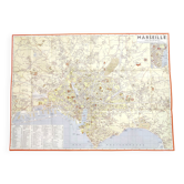 Vintage map of Marseille 1970