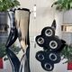 Vintage Black Bovine Horn Candleholders - Decoration - Pair Candlesticks