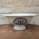 Vintage large salad bowl Gien Rouen model blue arabesques 30x14cm