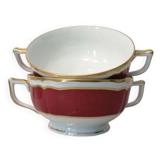 Écuelle à bouillon en porcelaine de Limoges Raynaud