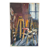Painter's studio signed 1989