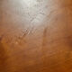 Designer coffee table, foot and circular top from the 60s