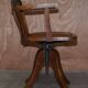 Fauteuil de directeur ancien circa 1900 époque Édouardien en cuir
