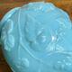 Blue opaline glass vase
