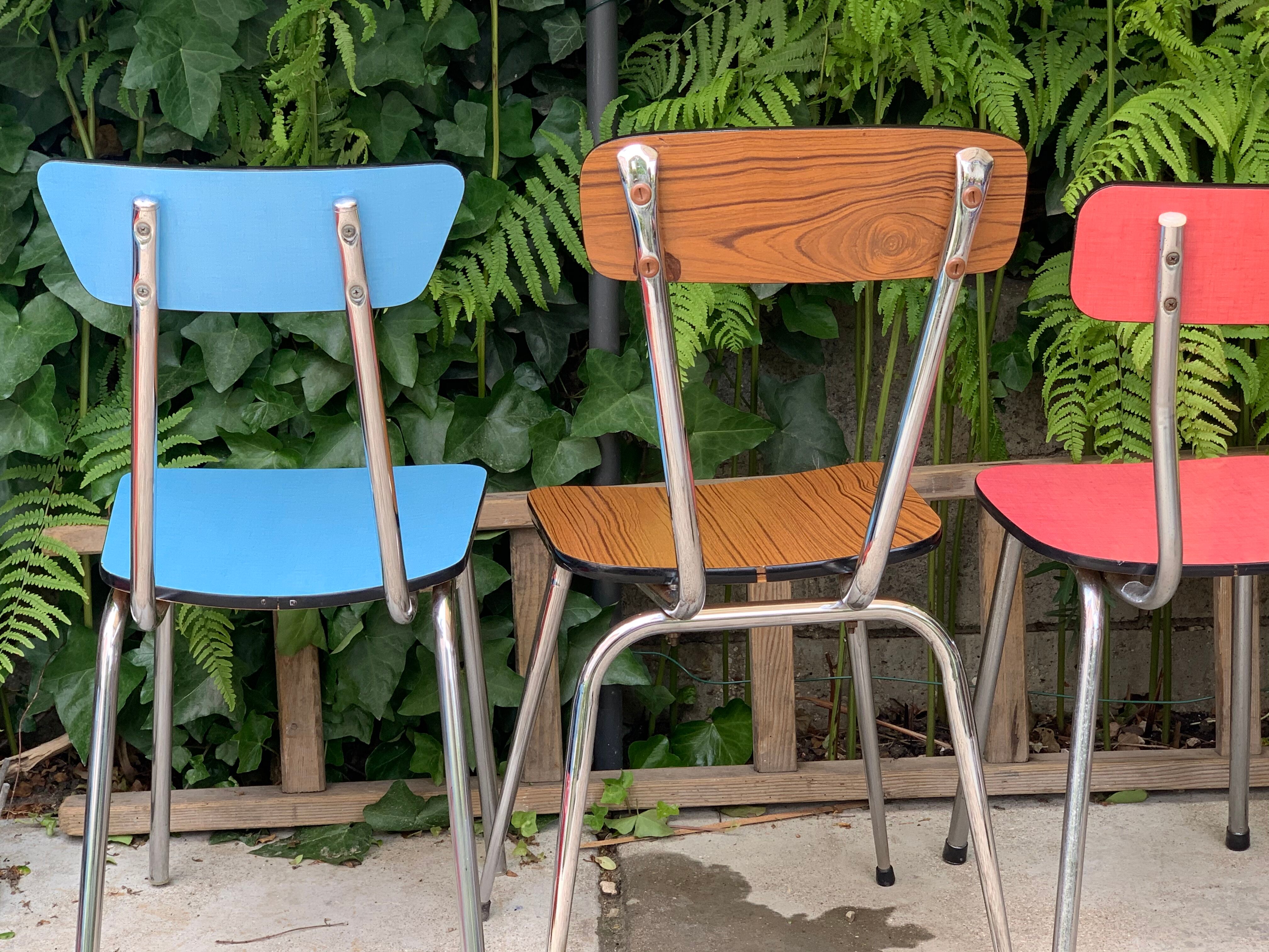 Mismatched formica chairs
