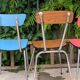 Mismatched formica chairs