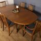 Restored teak 1960s g plan retro extending dining table & 6 chairs