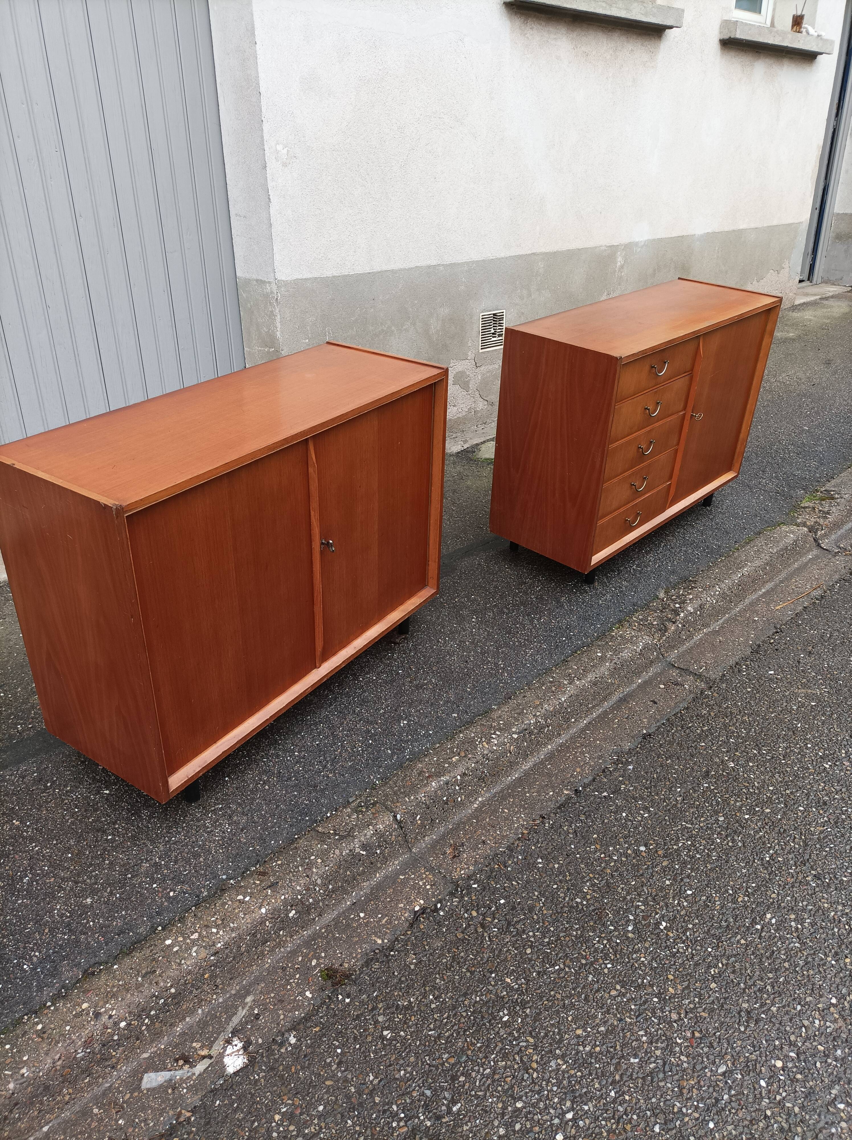 Enfilade vintage 3 portes 5 tiroirs