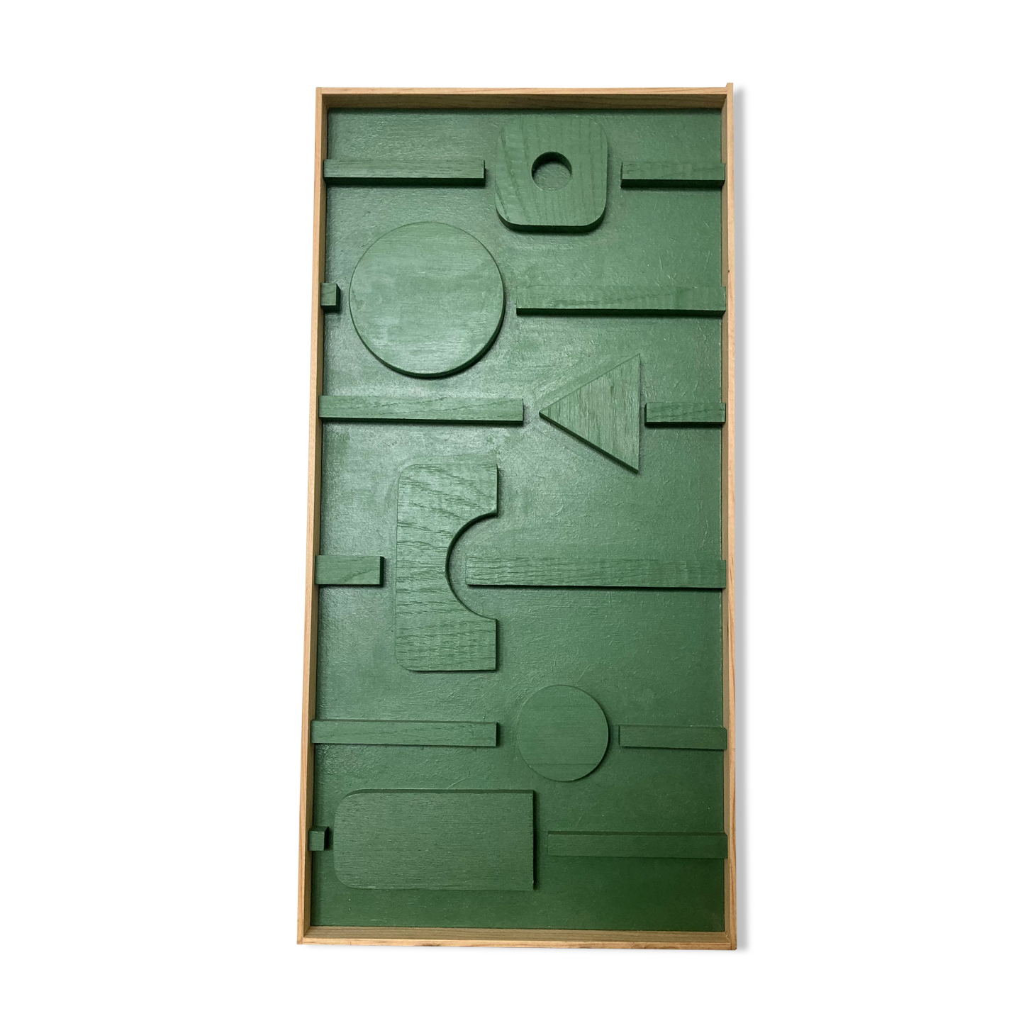 Green wooden board