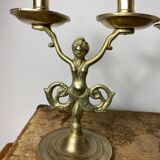 Paire de chandeliers en bronze