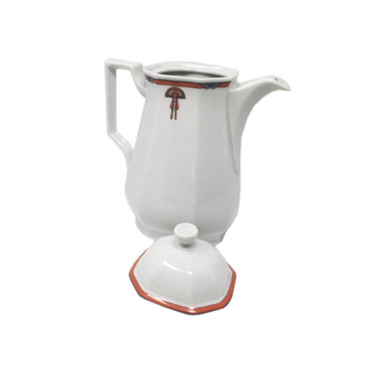 Art deco white coffee and tea set, 1930s, set of 12