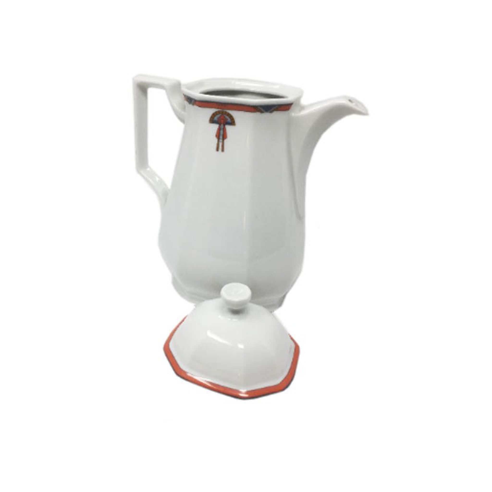 Service à café et à thé blanc Art déco, années 1930, ensemble de 12
