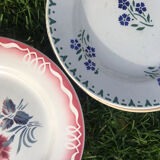 6 mismatched vintage plates