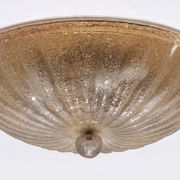 Plafonnier italien en verre de Murano avec détails dorés