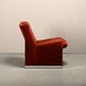 Giancarlo Piretti Alky Lounge Chair in Rust Velvet for Anonima Castelli,